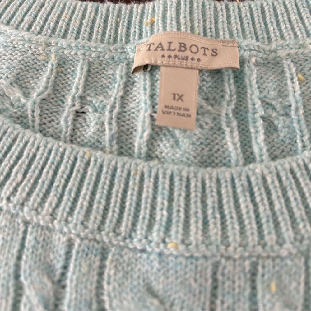 Talbots Navy Cable Knit Sweaters size 1X - Picture 6 of 8